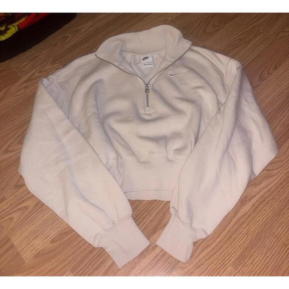 Nike Cropped Half Zip Hoodie Size XS - Picture 1 of 9